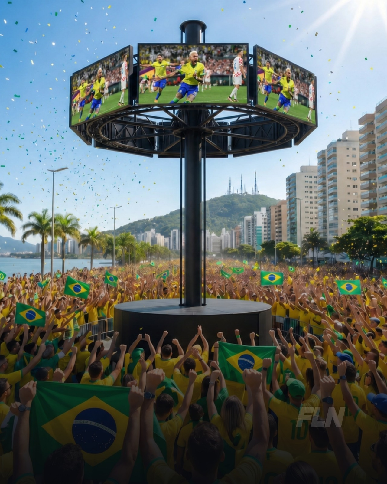 Beira-Mar Norte Recebe Fan Fest Gratuita para Acompanhar Estreia do Brasil na Copa do Mundo 2026