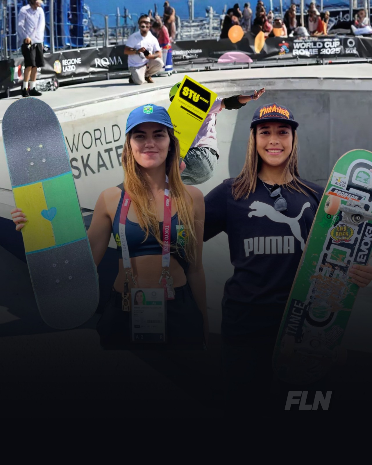 Yndiara Asp e Isadora Pacheco Avançam nas Qualificatórias da Copa do Mundo de Skate em Roma